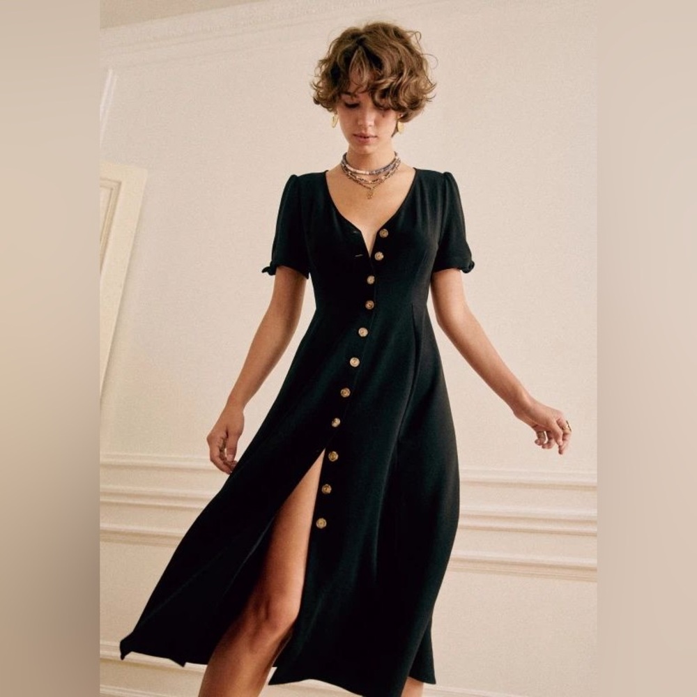 Sezane Black Vic Dress Size 6 BNWOT